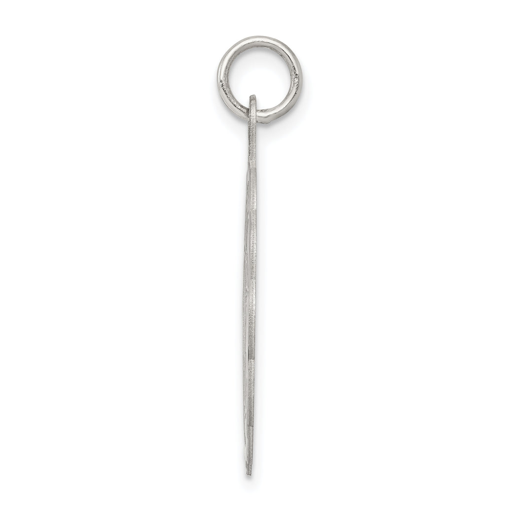 Sterling Silver Rhodium-Plated Wedding Bells Charm Engravable Polished Finish