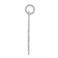 Sterling Silver Rhodium-Plated Wedding Bells Charm Engravable Polished Finish