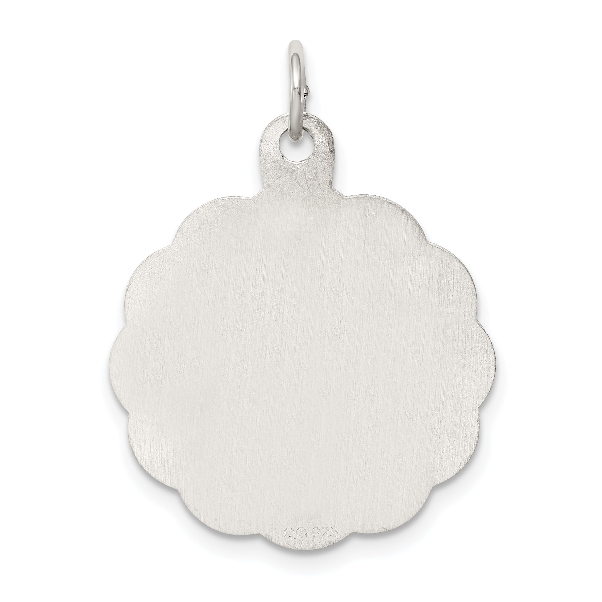 Sterling Silver Rhodium-Plated Wedding Bells Charm Engravable Polished Finish