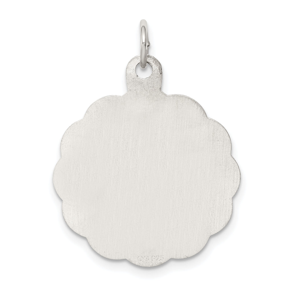 Sterling Silver Rhodium-Plated Wedding Bells Charm Engravable Polished Finish
