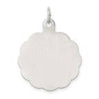 Sterling Silver Rhodium-Plated Wedding Bells Charm Engravable Polished Finish