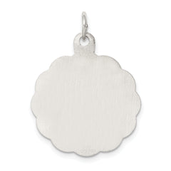 Sterling Silver Rhodium-Plated Wedding Bells Charm Engravable Polished Finish