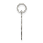 Sterling Silver 925 Engravable Rhodium-Plated Disc Charm with Polished Finish