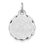 Sterling Silver Rhodium-plated A Date To Remember Disc Charm
