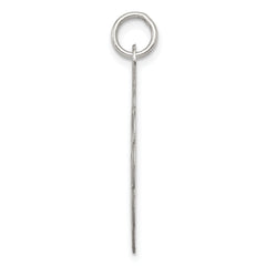 Sterling Silver Rhodium-Plated Engravable Disc Charm Polished Finish