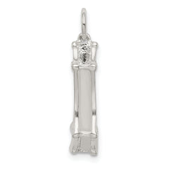 Sterling Silver 3D Golden Gate Bridge Charm with Polished Anti-Tarnish Finish