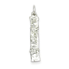 Sterling Silver 3D Mackinac Bridge Charm with Polished Anti-Tarnish Finish