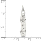 Sterling Silver 3D Mackinac Bridge Charm with Polished Anti-Tarnish Finish