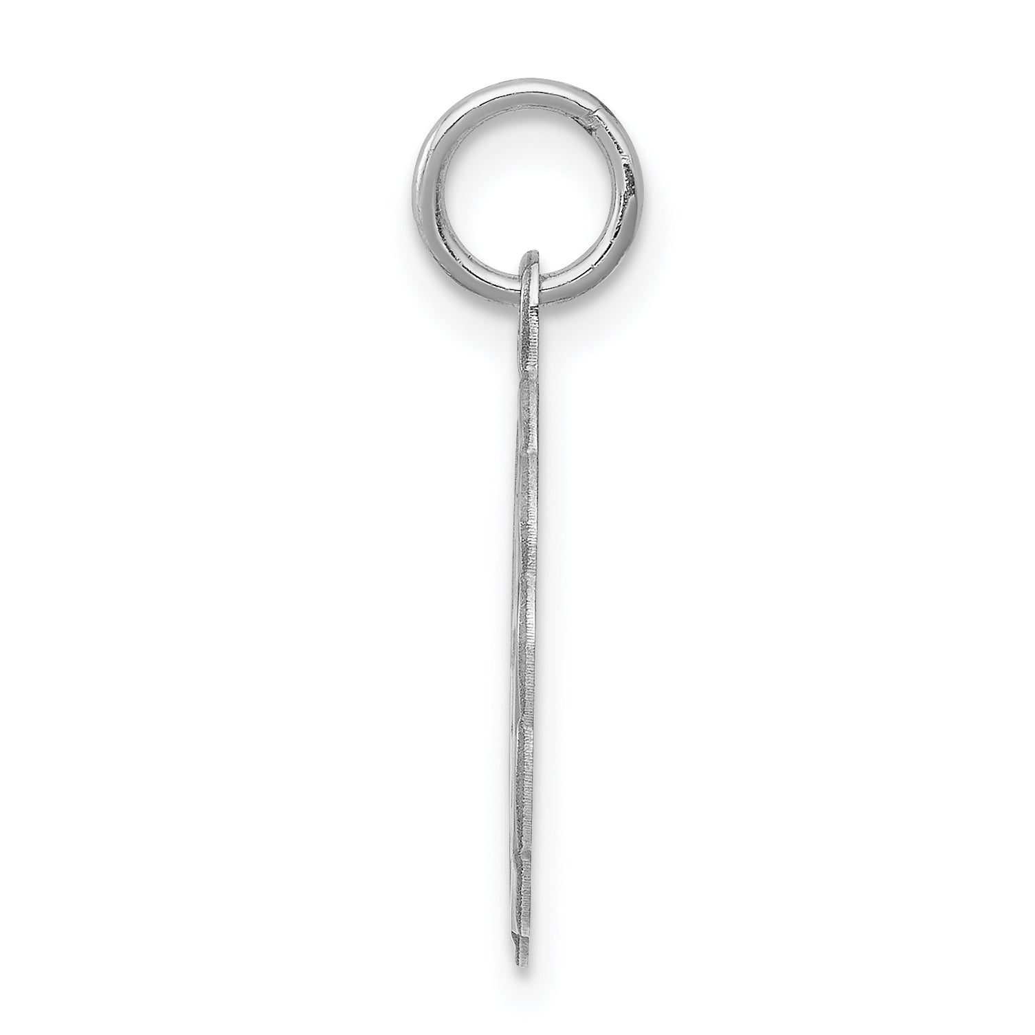 Sterling Silver 925 Engravable I Love You Charm with Rhodium-Plated Polished Finish Secondary image