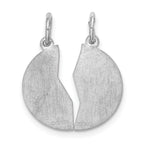 Sterling Silver 925 Rhodium-Plated Engravable Mizpah Charm  Polished, Gift Ready.