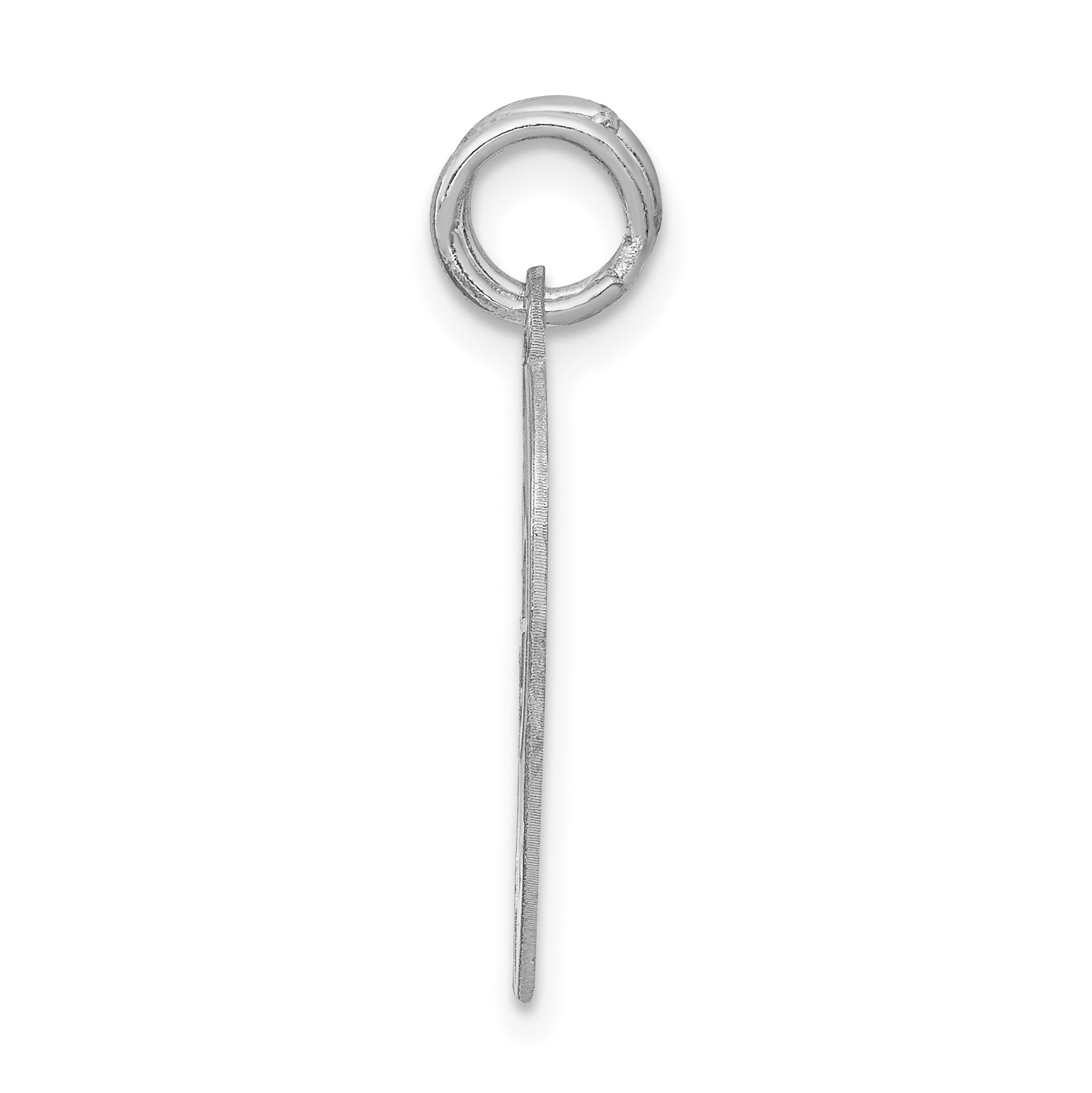 Sterling Silver 925 Rhodium-Plated Engravable Love Disc Charm with Polished Finish Secondary image