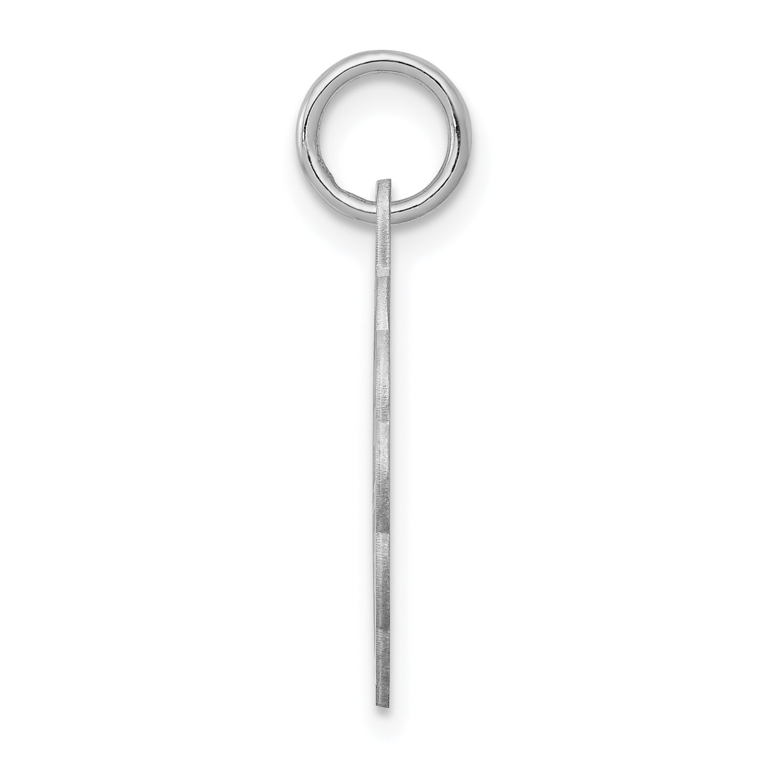 Sterling Silver 925 Rhodium-Plated Engravable Anniversary Charm Polished Finish Secondary image