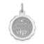 Sterling Silver Rhodium-plated Happy Anniversary Disc Charm