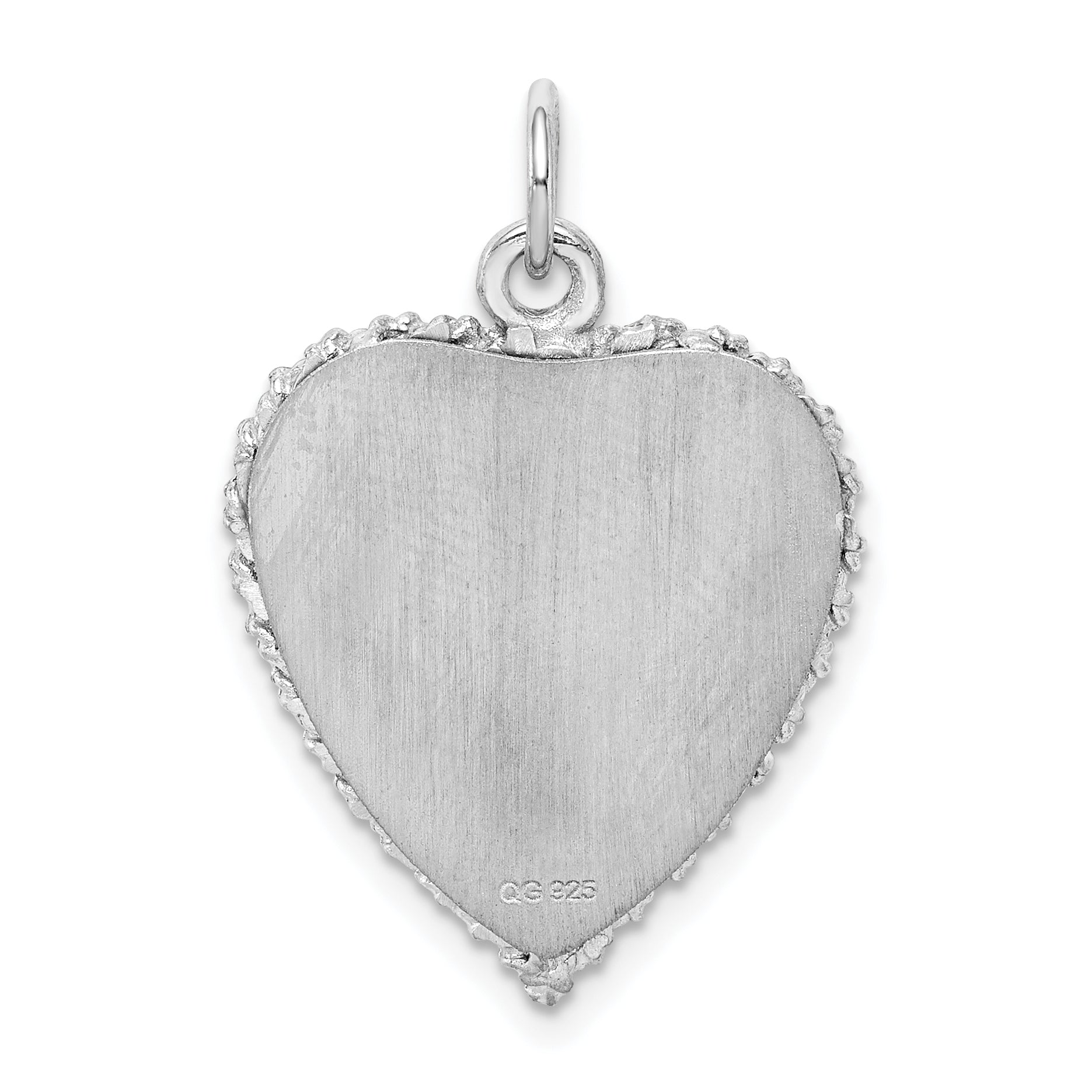 Sterling Silver 925 Engravable Anniversary Charm with Polished Finish