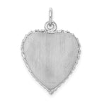 Sterling Silver 925 Engravable Anniversary Charm with Polished Finish