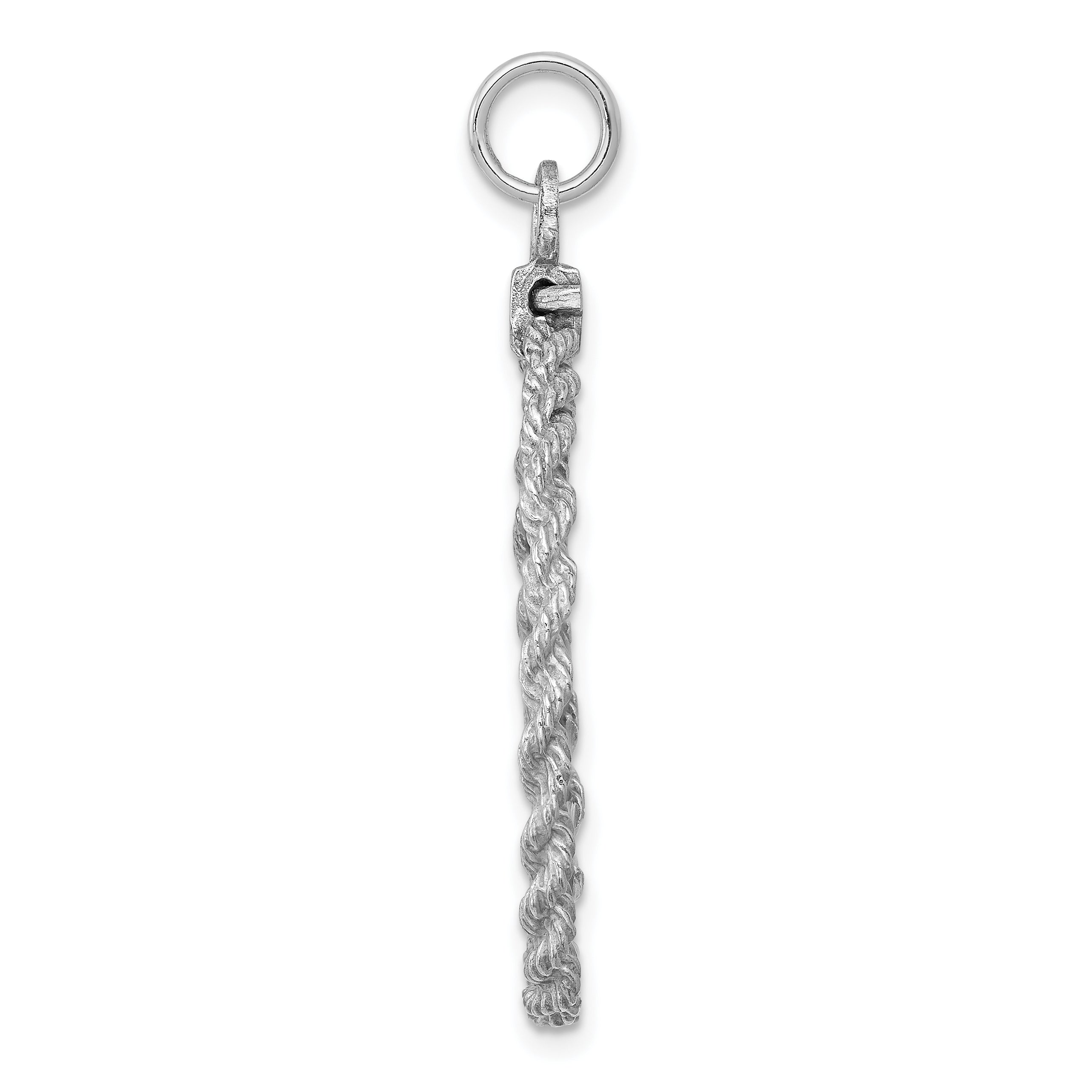 Sterling Silver 925 Rhodium-Plated 25th Anniversary Engravable Charm Elegant Polished Finish Secondary image