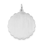 Sterling Silver 925 Rhodium-Plated Engravable Happy Anniversary Charm