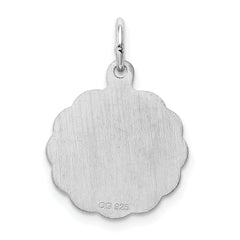 Sterling Silver Rhodium-Plated Special Mom Charm  Polished 925 Pendant