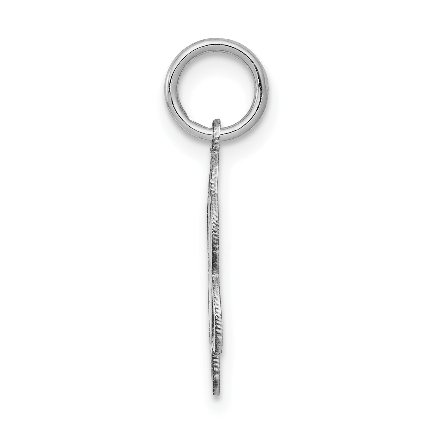 Sterling Silver Rhodium-Plated Confirmation Charm with Polished Finish