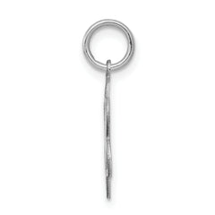Sterling Silver Rhodium-Plated Confirmation Charm with Polished Finish