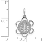 Sterling Silver Rhodium-Plated Confirmation Charm with Polished Finish