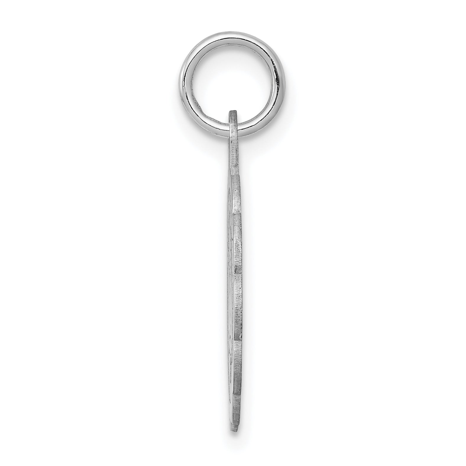 Sterling Silver Rhodium-Plated Confirmation Charm with Polished Finish