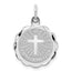Sterling Silver Rhodium-plated Confirmation Disc Charm