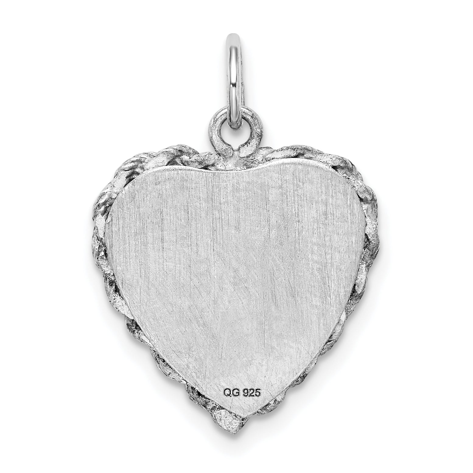 Sterling Silver 925 Rhodium-Plated Confirmation Charm with Polished Finish