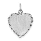 Sterling Silver 925 Rhodium-Plated Confirmation Charm with Polished Finish