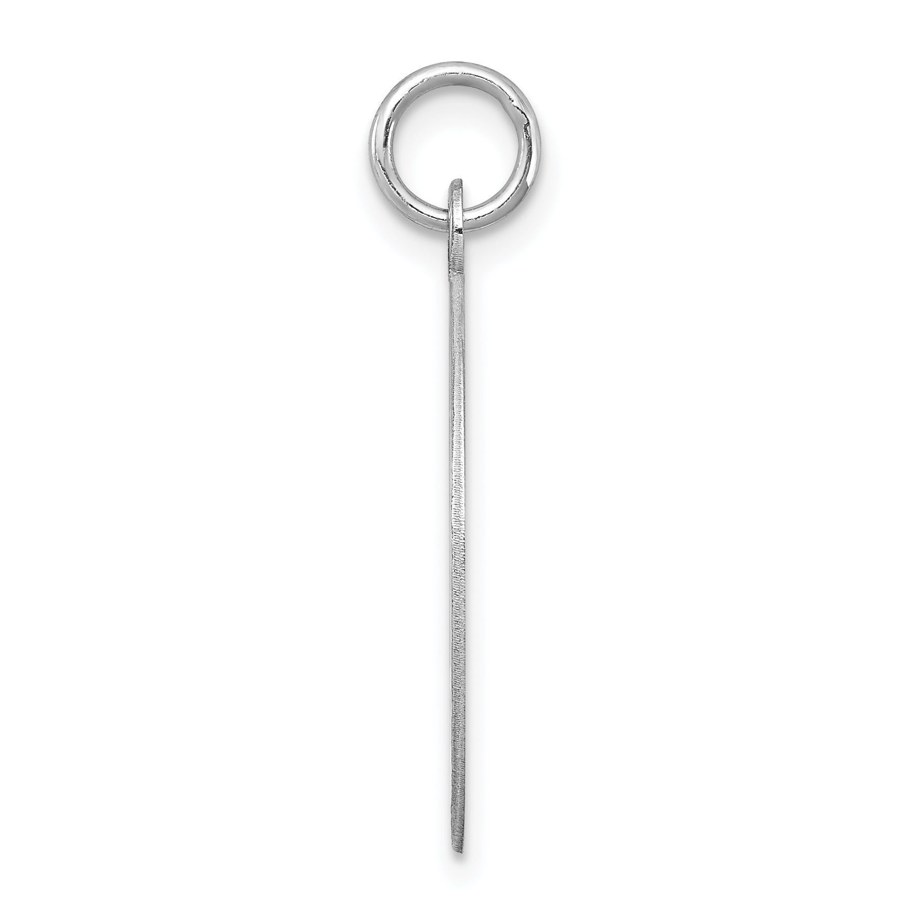 Sterling Silver Rhodium-Plated Holy Communion Charm, Engravable, Polished Finish