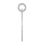Sterling Silver Rhodium-Plated Holy Communion Charm, Engravable, Polished Finish