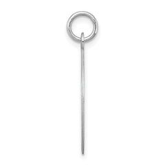 Sterling Silver Rhodium-Plated Holy Communion Charm, Engravable, Polished Finish