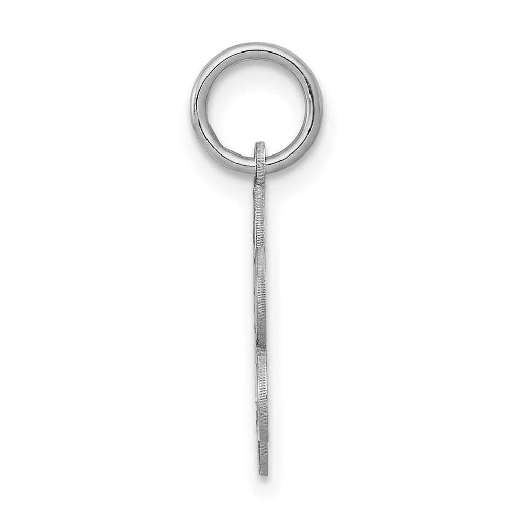 Sterling Silver Rhodium-Plated Holy Communion Charm with Polished Finish