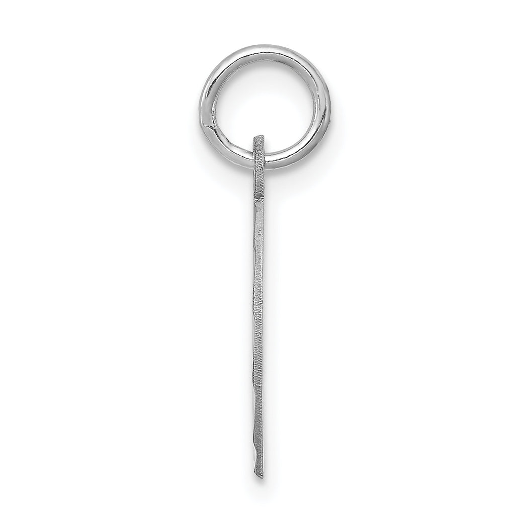 Sterling Silver Rhodium-Plated Holy Communion Charm with Polished Finish