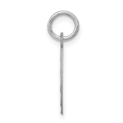 Sterling Silver Rhodium-Plated Holy Communion Charm with Polished Finish