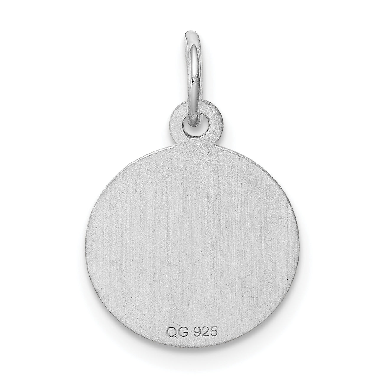 Sterling Silver Rhodium-Plated Holy Communion Charm with Polished Finish