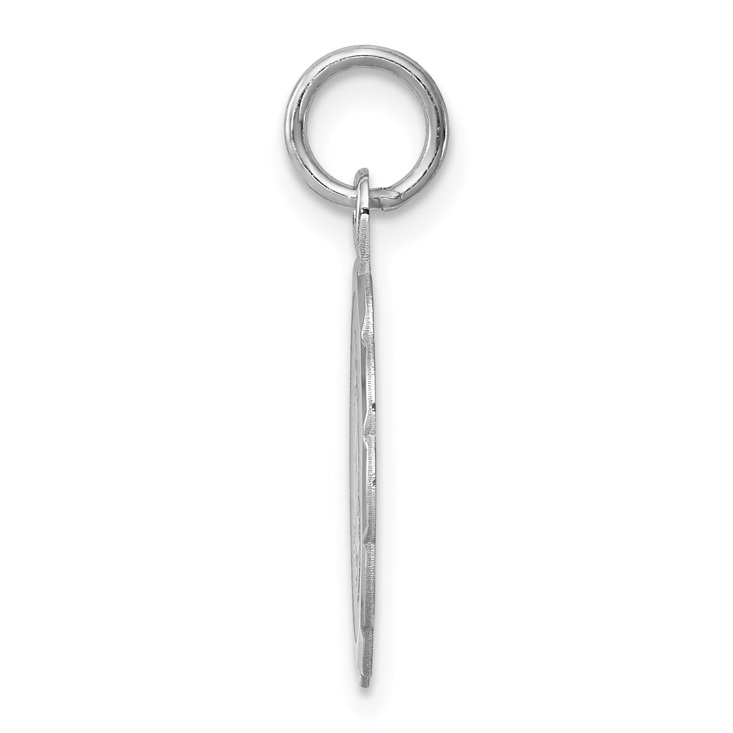 Sterling Silver 925 Praying Hands Charm with Rhodium Plating, Polished Finish, Engravable