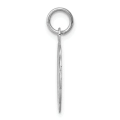 Sterling Silver 925 Praying Hands Charm with Rhodium Plating, Polished Finish, Engravable