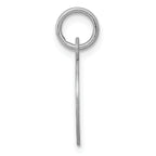 Sterling Silver 925 Rhodium-Plated Cross Disc Charm with Polished Finish