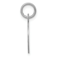 Sterling Silver 925 Rhodium-Plated Cross Disc Charm with Polished Finish
