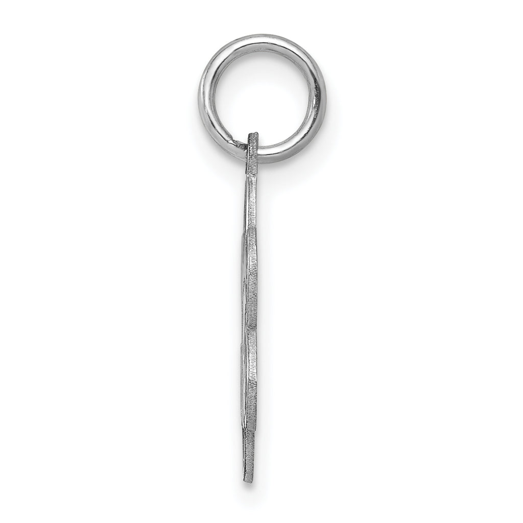 Sterling Silver Rhodium-Plated Graduation Disc Charm Elegant Gift Ready Design