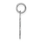 Sterling Silver Rhodium-Plated Graduation Disc Charm Elegant Gift Ready Design
