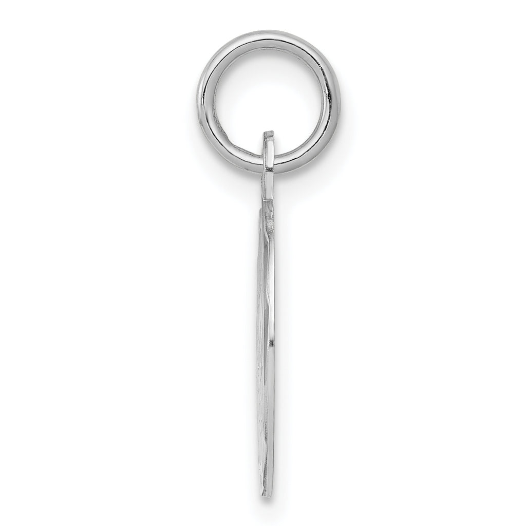 Sterling Silver 925 Graduation Day Disc Charm Rhodium-Plated Elegant Gift