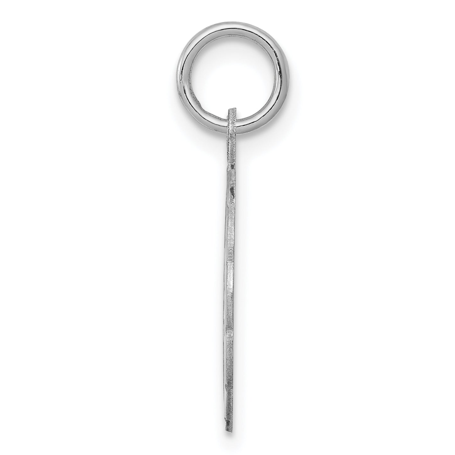 Sterling Silver Rhodium-Plated Graduation Charm with Elegant Disc Design