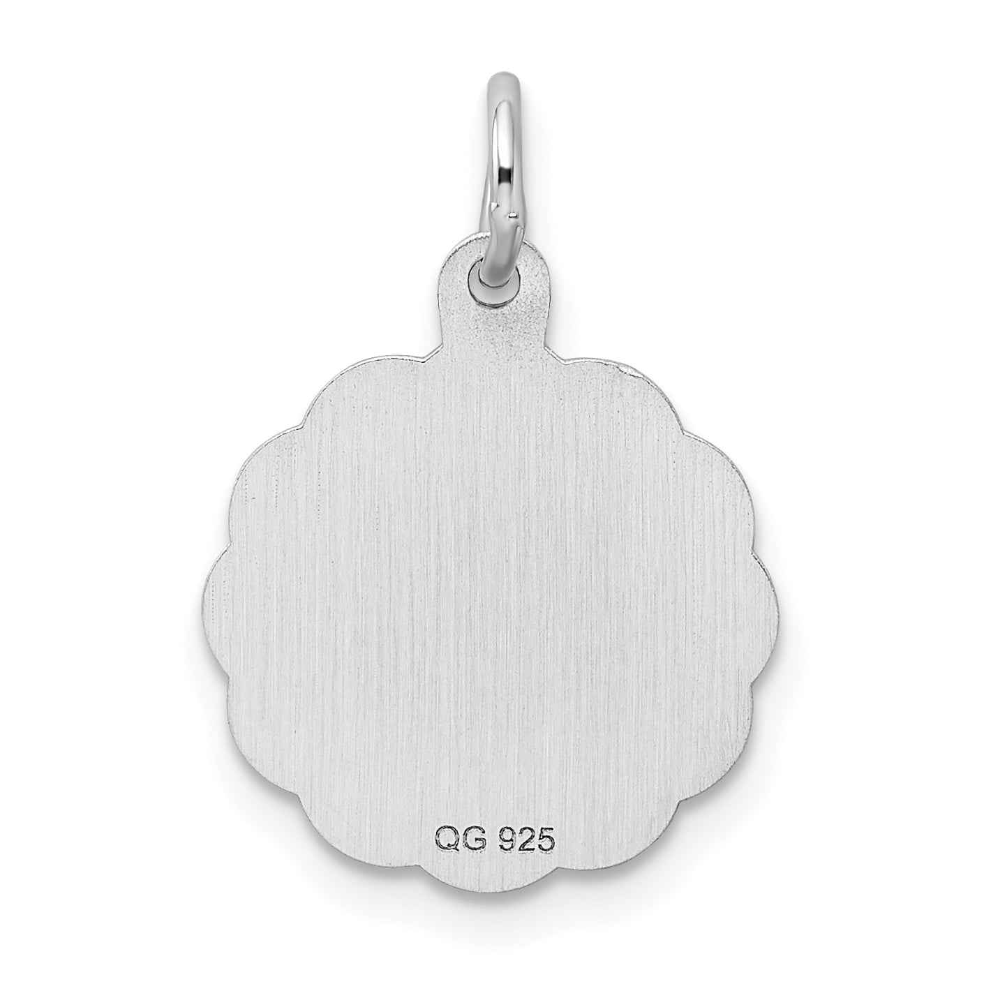 Sterling Silver Rhodium-Plated Graduation Charm with Elegant Disc Design