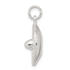 Sterling Silver 3D Sombrero Charm with Polished Anti-Tarnish Finish