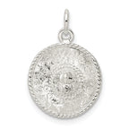 Sterling Silver 3D Sombrero Charm with Polished Anti-Tarnish Finish