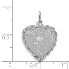 Sterling Silver 925 Graduation Cap & Diploma Charm with Rhodium Plating  Elegant Gift Ready