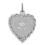 Sterling Silver Rhodium-plated Graduation Cap & Diploma Disc Charm