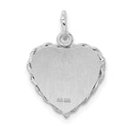 Sterling Silver 925 Graduation Cap & Diploma Charm with Rhodium Plating Polished Finish